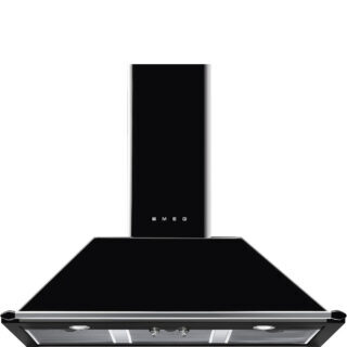 Smeg KT100BLE Victoria Duvar Davlumbaz 100 cm. Siyah