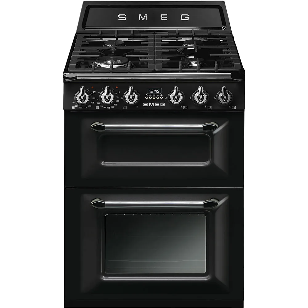 Smeg TR62BL Victoria Gazlı Kuzine 60 cm. Siyah
