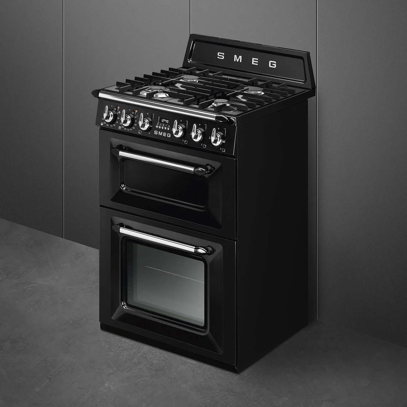 Smeg TR62BL Victoria Gazlı Kuzine 60 cm. Siyah - Görsel 2