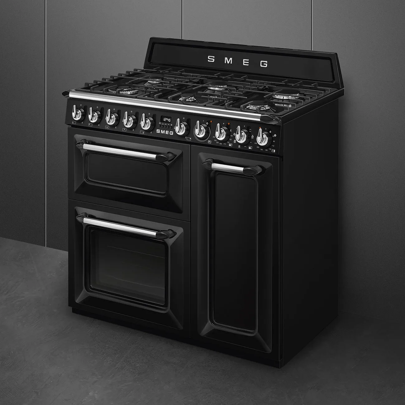 Smeg TR93BL Victoria Gazlı Kuzine 90 cm. Siyah - Görsel 4