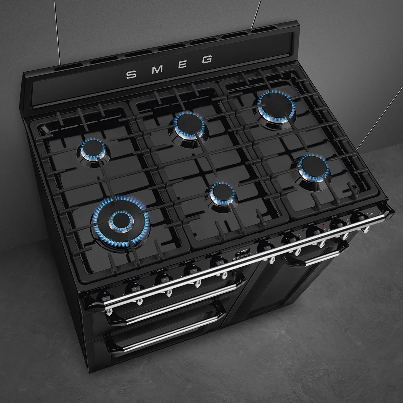 Smeg TR93BL Victoria Gazlı Kuzine 90 cm. Siyah - Görsel 7