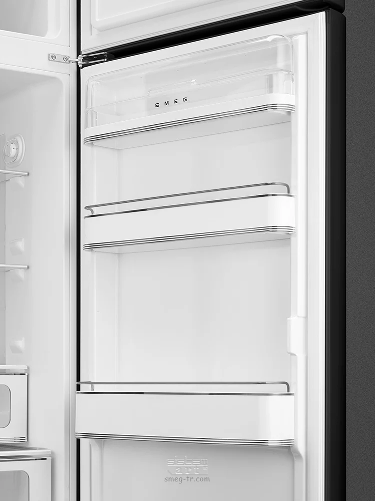 Smeg FAB30RBL3 Retro Dondurucu Üstte 2 Kapılı Buzdolabı Siyah Sağ Menteşe - Görsel 7