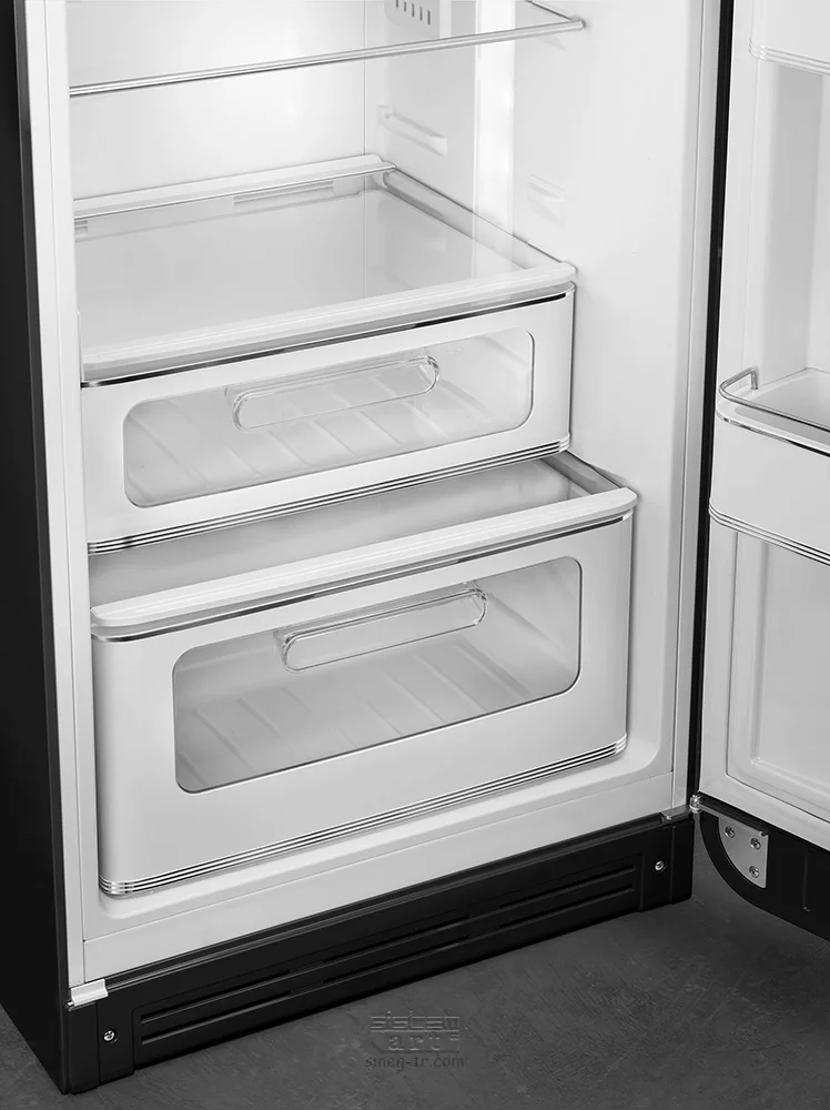 Smeg FAB30RBL3 Retro Dondurucu Üstte 2 Kapılı Buzdolabı Siyah Sağ Menteşe - Görsel 8