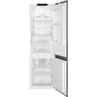 Smeg C8174TNE Tam Entegre Dondurucu (No Frost) Altta 2 Kapılı Buzdolabı 60 cm.
