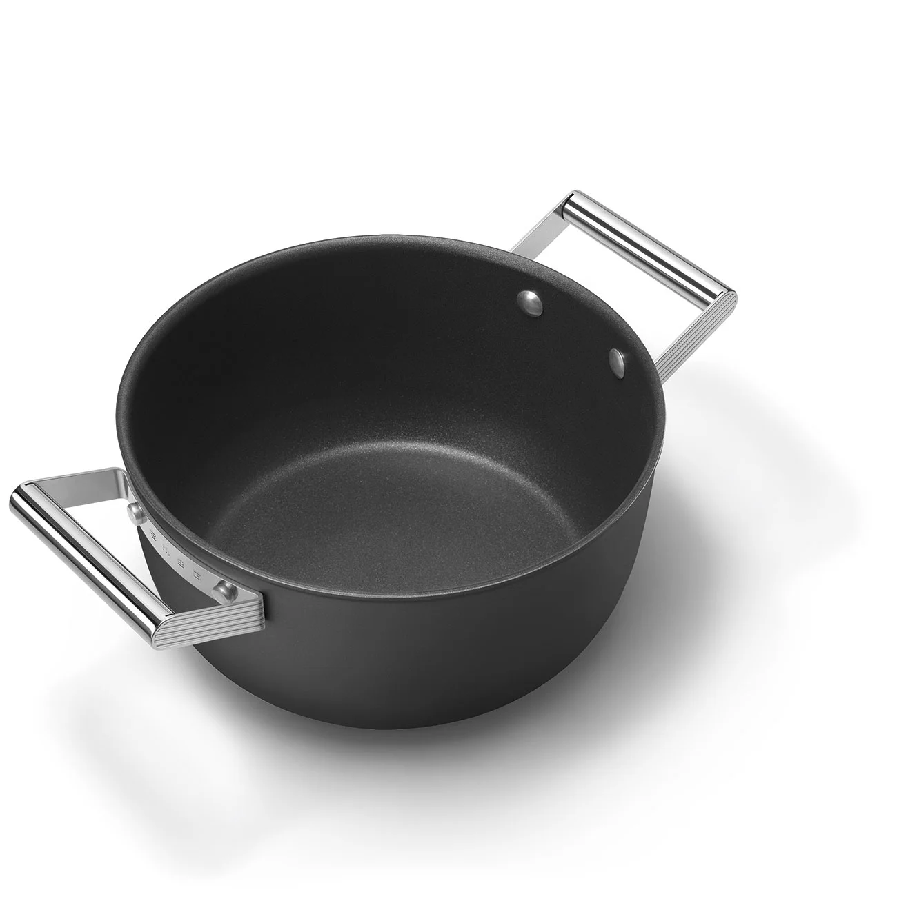Smeg CKFC2411BLM Cookware Yapışmaz Tencere Cam Kapaklı 24 cm. Siyah - Görsel 2