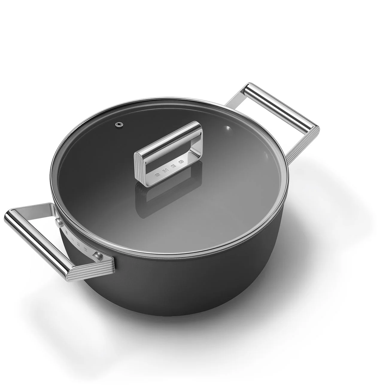 Smeg CKFC2411BLM Cookware Yapışmaz Tencere Cam Kapaklı 24 cm. Siyah - Görsel 12