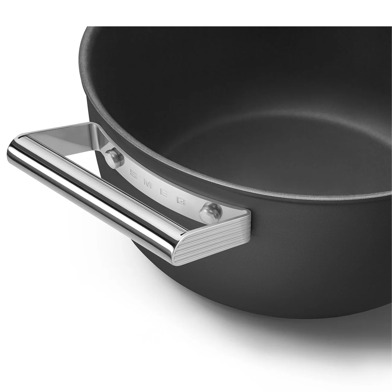 Smeg CKFC2411BLM Cookware Yapışmaz Tencere Cam Kapaklı 24 cm. Siyah - Görsel 6