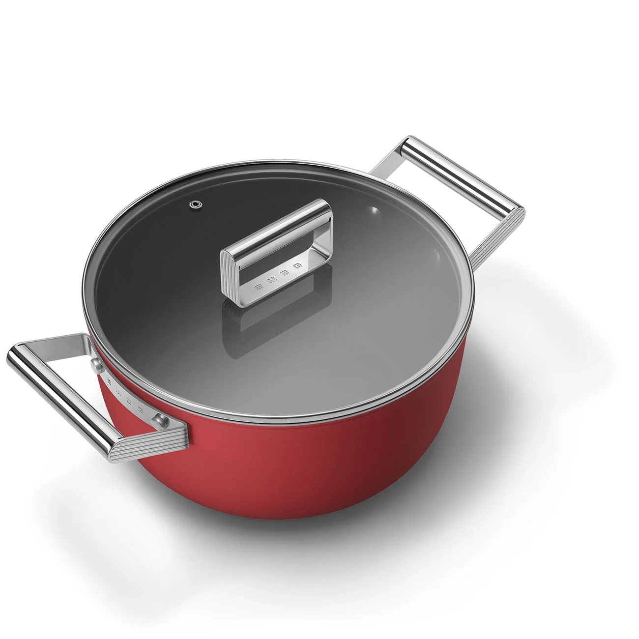 Smeg CKFC2411RDM Cookware Yapışmaz Tencere Cam Kapaklı 24 cm. Kırmızı - Görsel 12