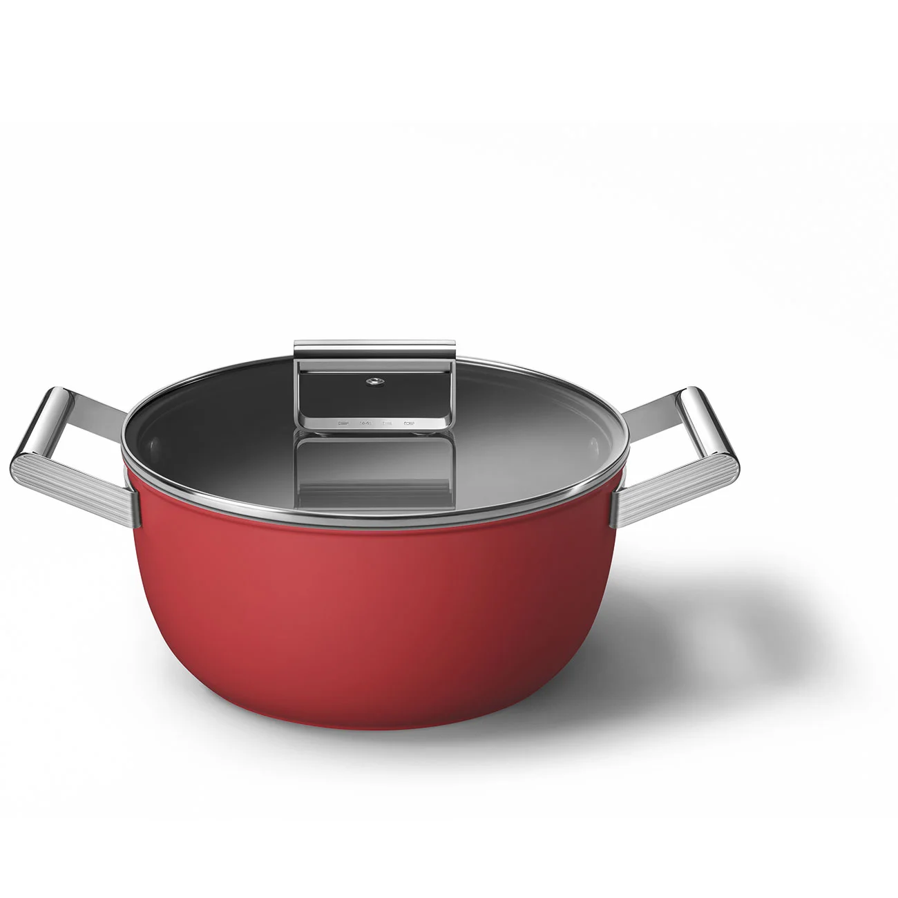 Smeg CKFC2411RDM Cookware Yapışmaz Tencere Cam Kapaklı 24 cm. Kırmızı - Görsel 11