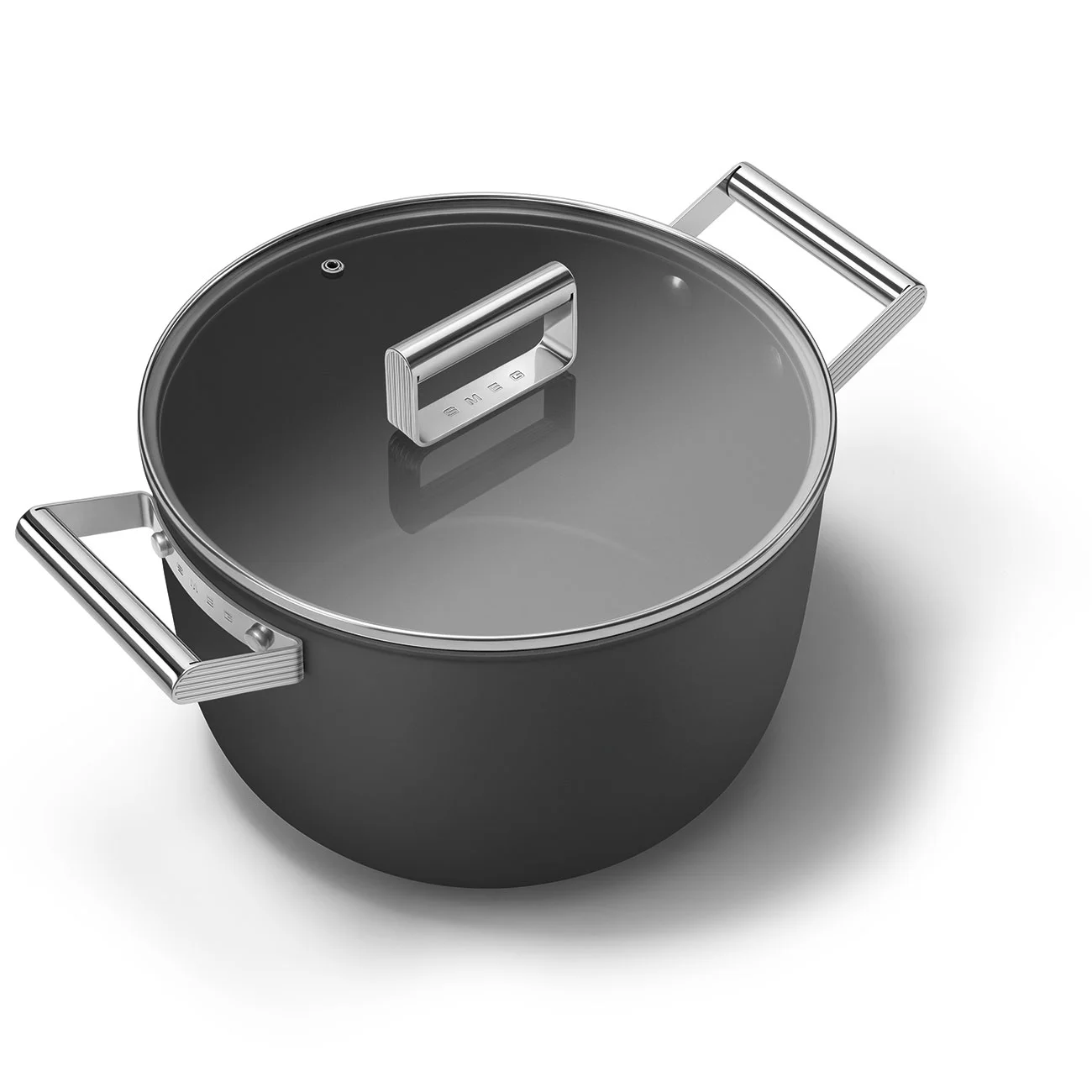 Smeg CKFC2611BLM Cookware Yapışmaz Tencere Cam Kapaklı 26 cm. Siyah - Görsel 12