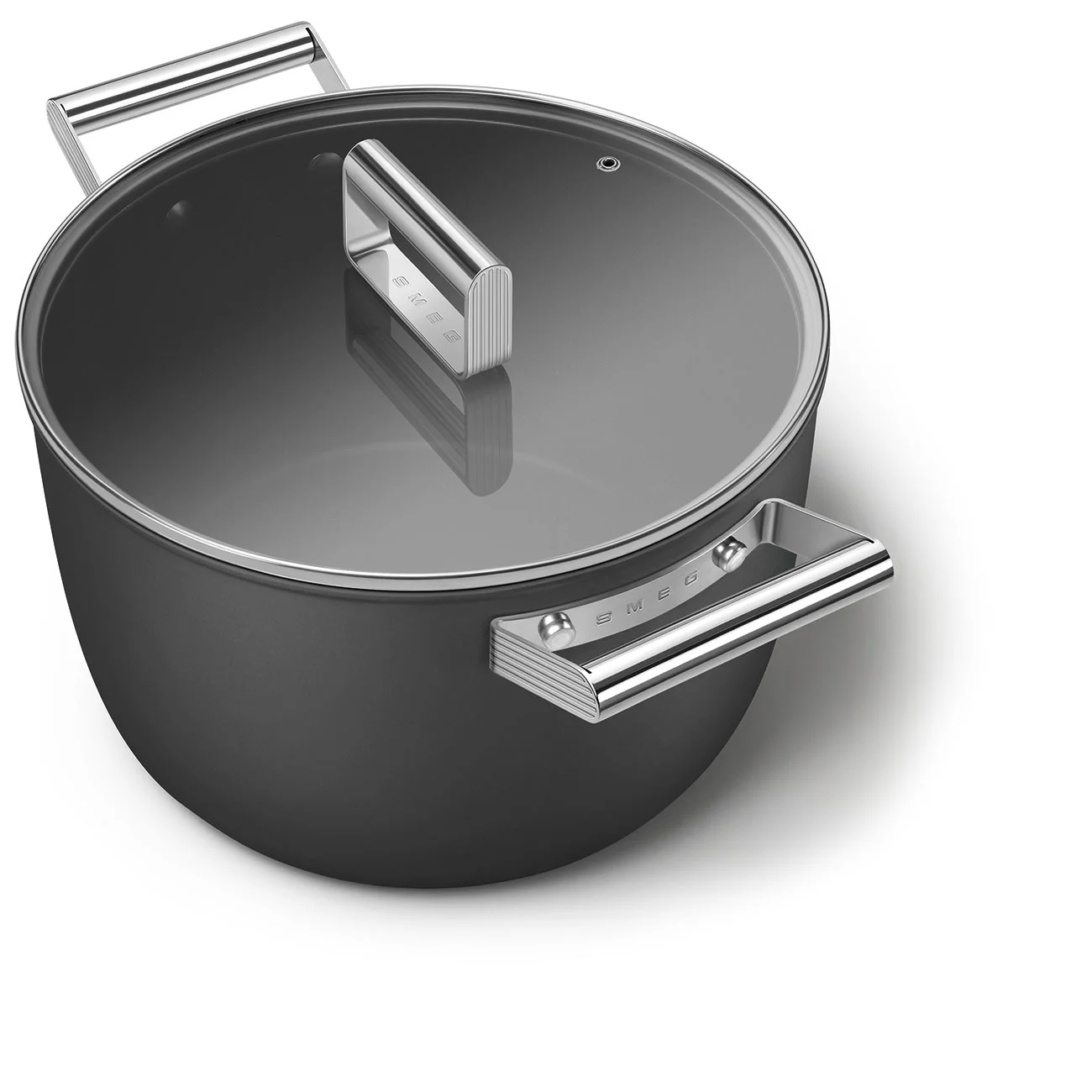 Smeg CKFC2611BLM Cookware Yapışmaz Tencere Cam Kapaklı 26 cm. Siyah - Görsel 7