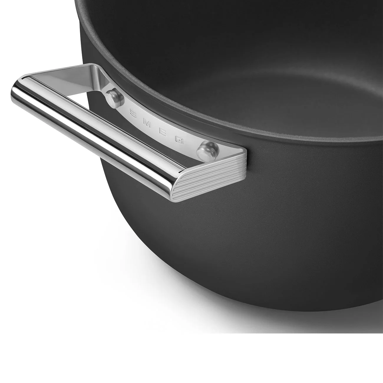 Smeg CKFC2611BLM Cookware Yapışmaz Tencere Cam Kapaklı 26 cm. Siyah - Görsel 6
