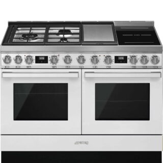 Smeg CPF120IGMPWH Portofino 2 Fırınlı Üstü İndüksiyon+Tepenyaki+Gazlı Kuzine 120 cm. Beyaz