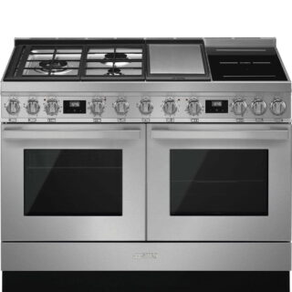 Smeg CPF120IGMPX Portofino 2 Fırınlı Üstü İndüksiyon+Tepenyaki+Gazlı Kuzine 120 cm. Çelik
