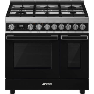 Smeg CPF92GMBL Portofino 2 Fırınlı Kuzine 90 cm. Siyah