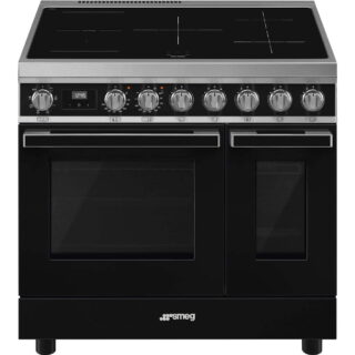 Smeg CPF92IMBL Portofino 2 Fırınlı Kuzine 90 cm.İndüksiyonlu Siyah