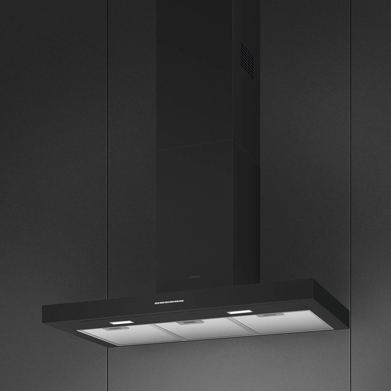 Smeg KBT900NE Duvar Davlumbaz 90 cm. Mat Siyah - Görsel 2