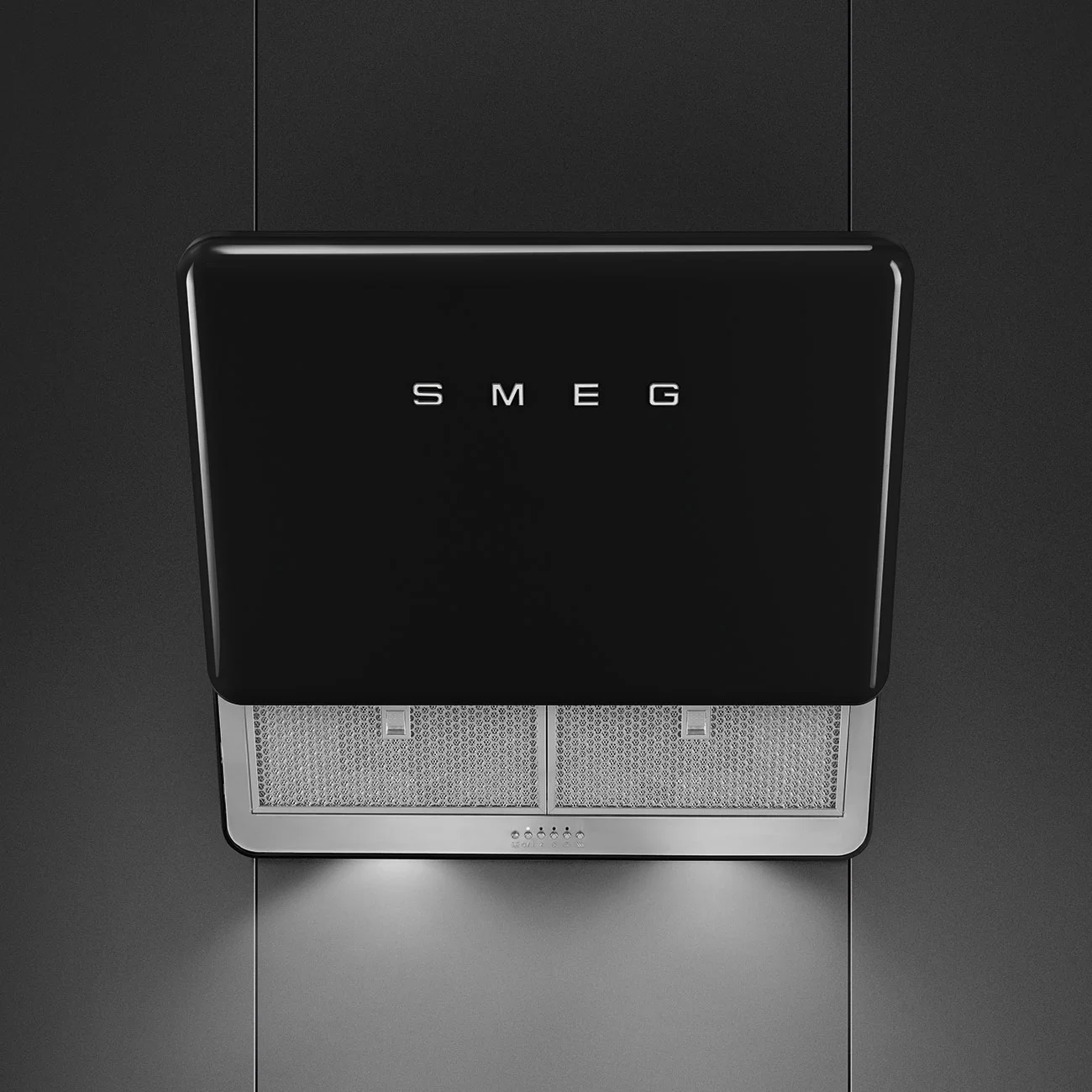 Smeg KFAB75BL Retro Duvar Davlumbaz 75 cm. Siyah - Görsel 4