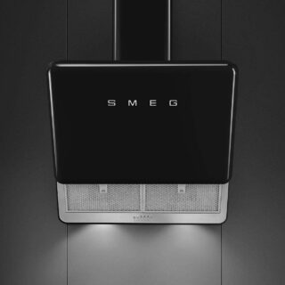 Smeg KFAB75BL Retro Duvar Davlumbaz 75 cm. Siyah