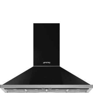 Smeg KPF12BL Portofino Duvar Davlumbaz 120 cm. Siyah