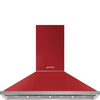 Smeg KPF12RD Portofino Duvar Davlumbaz 120 cm. Kırmızı
