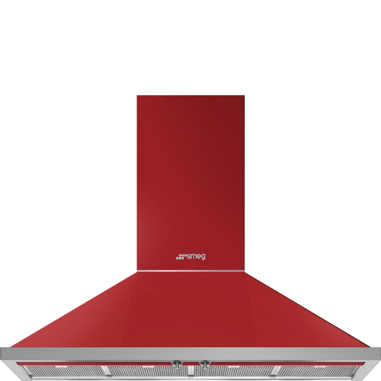 Smeg KPF12RD Portofino Duvar Davlumbaz 120 cm. Kırmızı