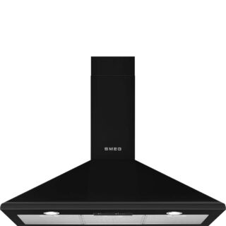 Smeg KSED95NEE Duvar Davlumbaz 90 cm. Siyah