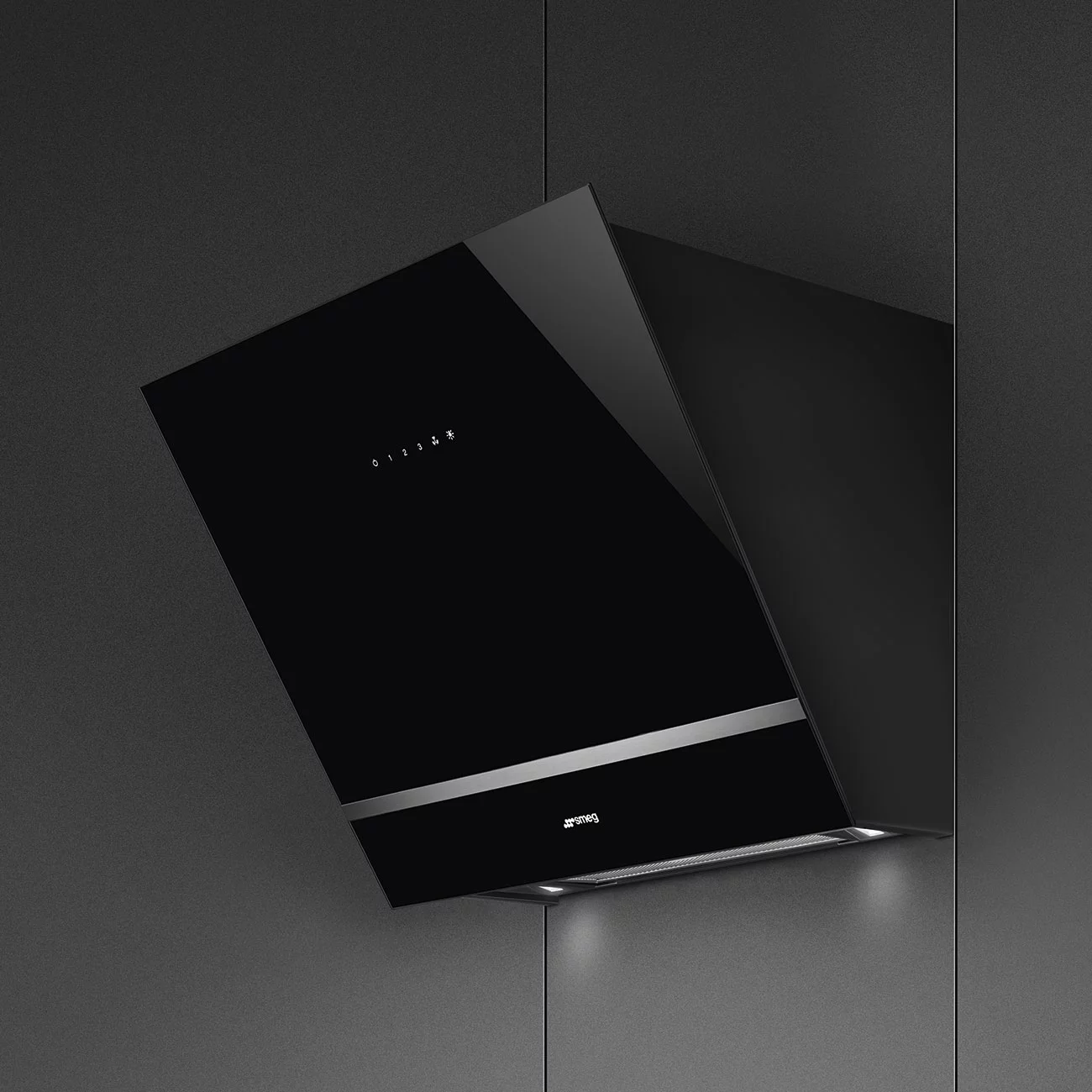 Smeg KV26N Duvar Davlumbaz 60 cm. Siyah Cam - Görsel 4