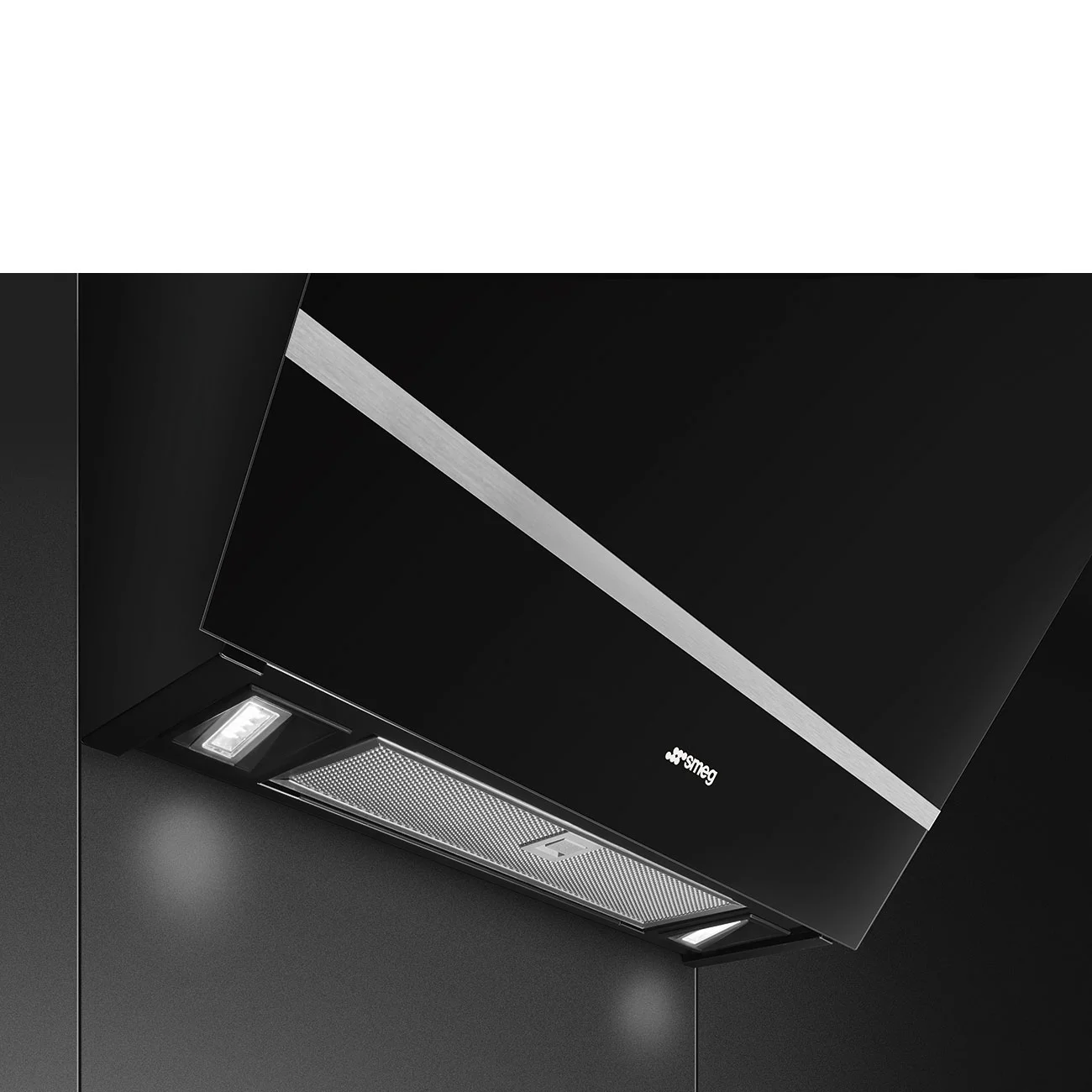 Smeg KV26N Duvar Davlumbaz 60 cm. Siyah Cam - Görsel 3