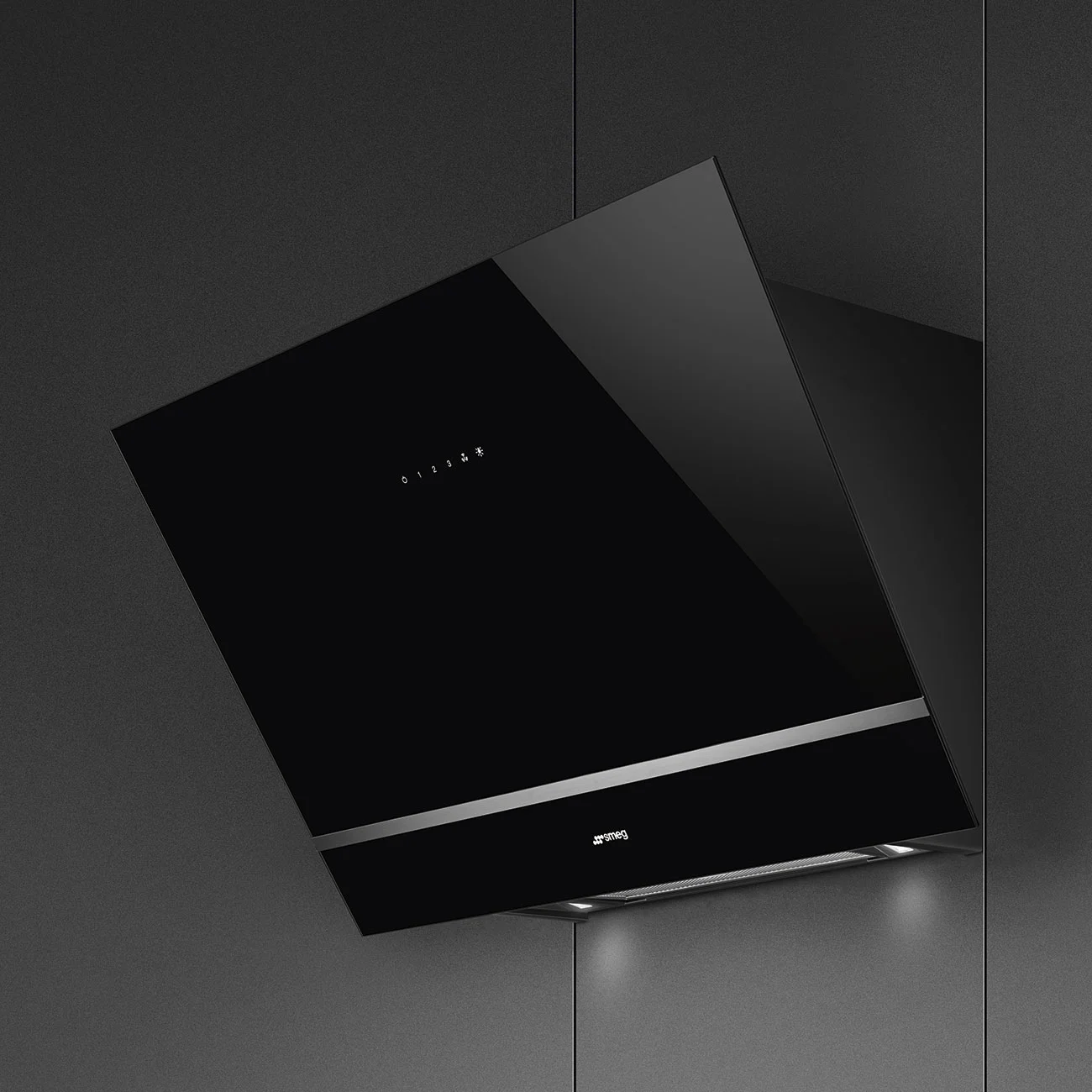 Smeg KV28N Duvar Davlumbaz 80 cm. Siyah Cam - Görsel 4