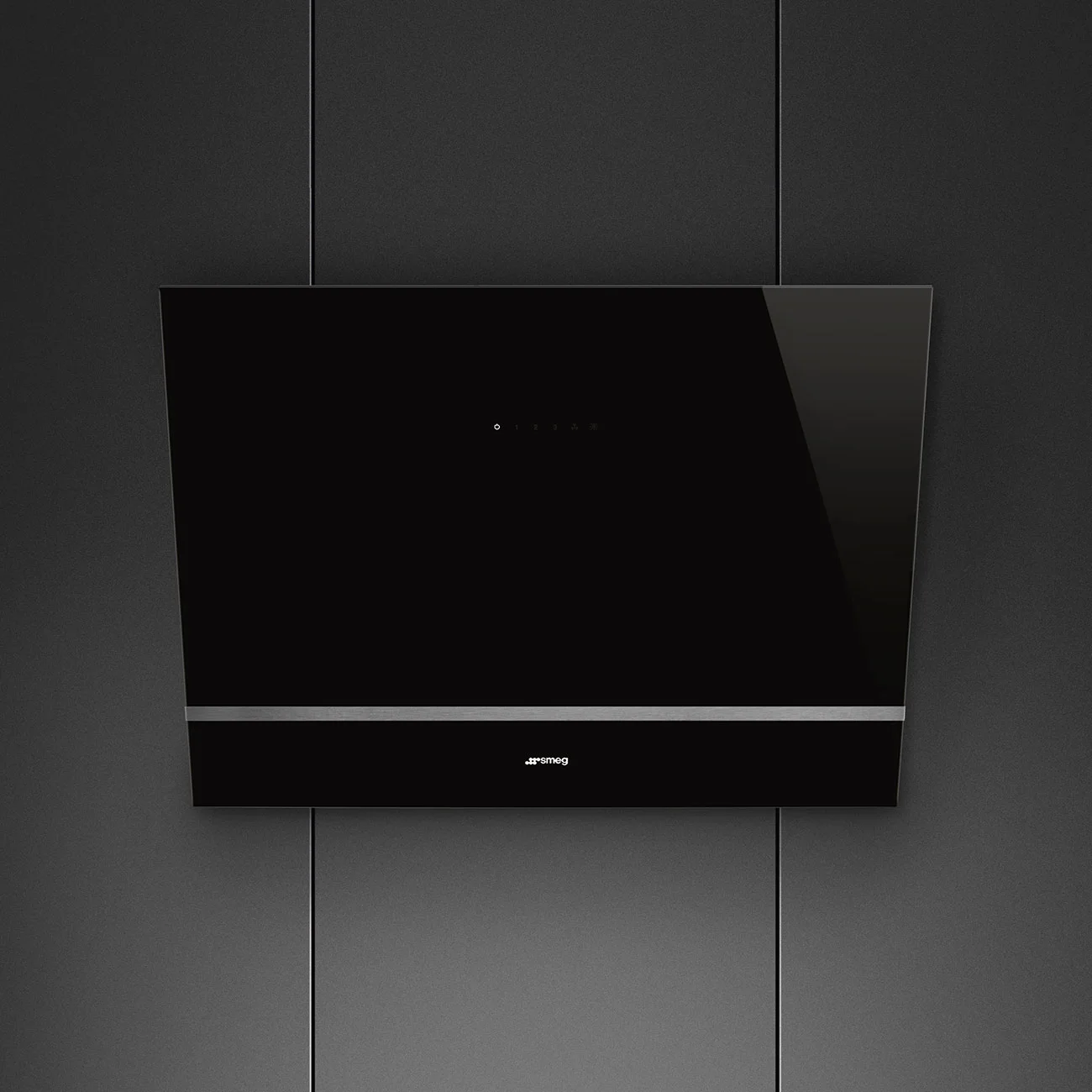 Smeg KV28N Duvar Davlumbaz 80 cm. Siyah Cam - Görsel 2