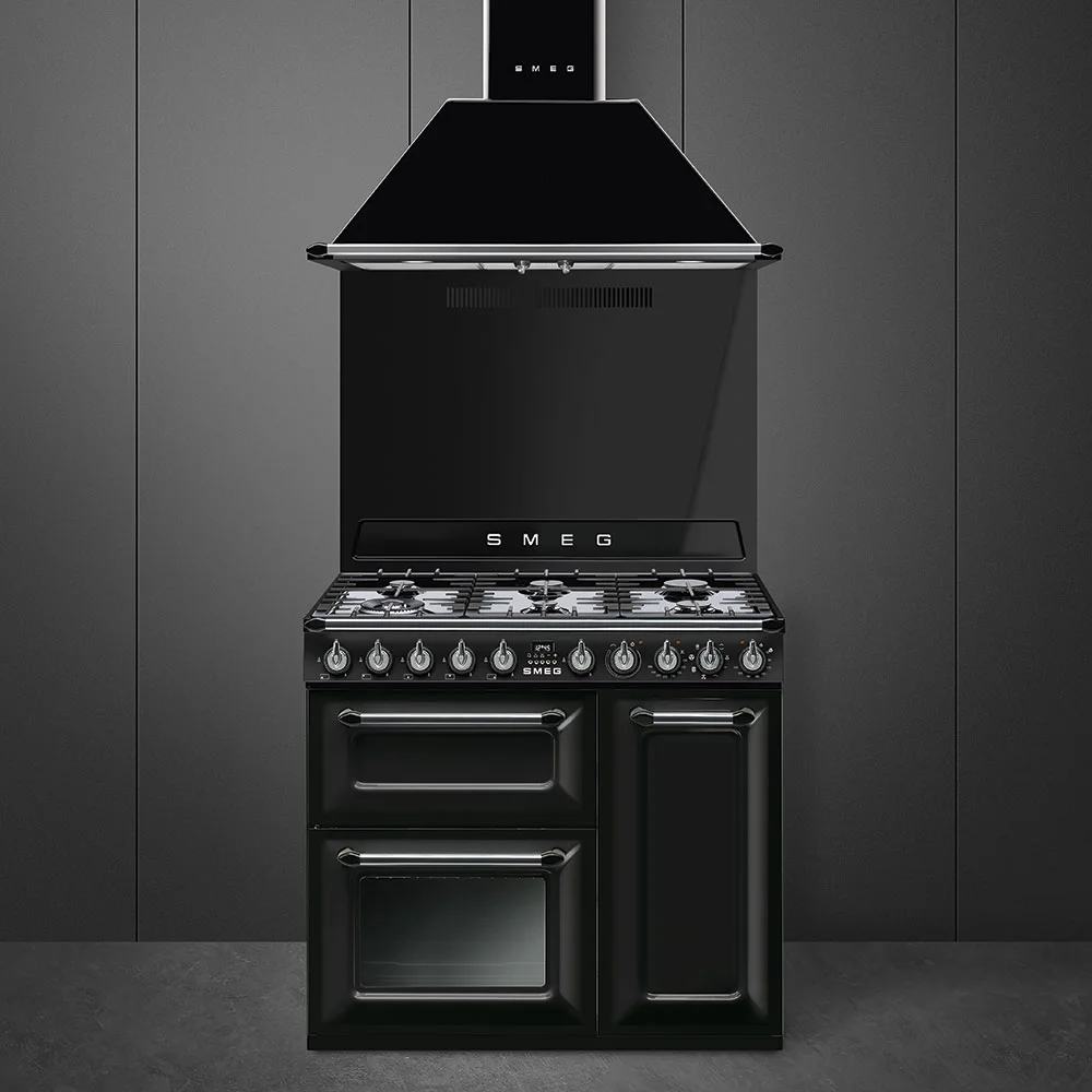 Smeg TR93BL Victoria Gazlı Kuzine 90 cm. Siyah - Görsel 2