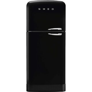 Smeg FAB50LBL5 Retro Dondurucu Üstte 2 Kapılı Buzdolabı Siyah Sol Menteşe