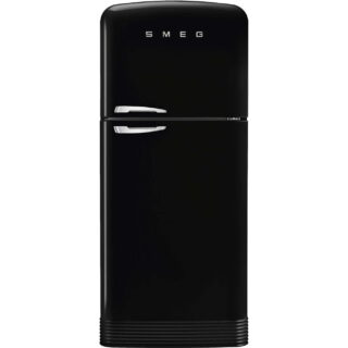 Smeg FAB50RBL5 Retro Dondurucu Üstte 2 Kapılı Buzdolabı Siyah Sağ Menteşe