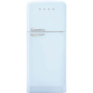 Smeg FAB50RPB5 Retro Dondurucu Üstte 2 Kapılı Buzdolabı Pastel Mavi Sağ Menteşe