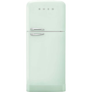Smeg FAB50RPG5 Retro Dondurucu Üstte 2 Kapılı Buzdolabı Pastel Yeşil Sağ Menteşe