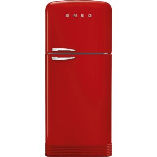 Smeg FAB50RRD5 Retro Dondurucu Üstte 2 Kapılı Buzdolabı Kırmızı Sağ Menteşe