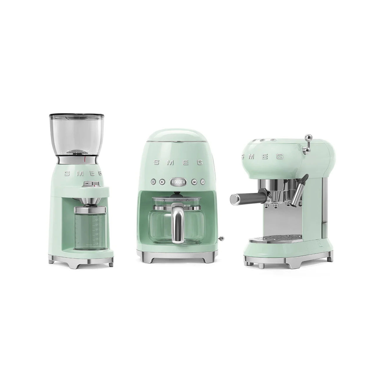 Smeg CGF01PGEU Kahve Öğütücü Pastel Yeşil - Görsel 2