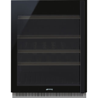 Smeg CVI638LN3 D.S.N Tezgahaltı Şarap Soğutucu 38 Şişe Kapasite Siyah Cam Sol Ment.