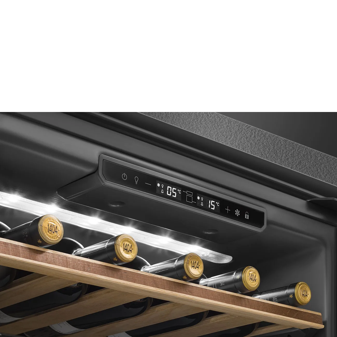 Smeg CVI638RN3 D.S.N Tezgahaltı Şarap Soğutucu 38 Şişe Kapasite Siyah Cam Sağ Ment. - Görsel 6