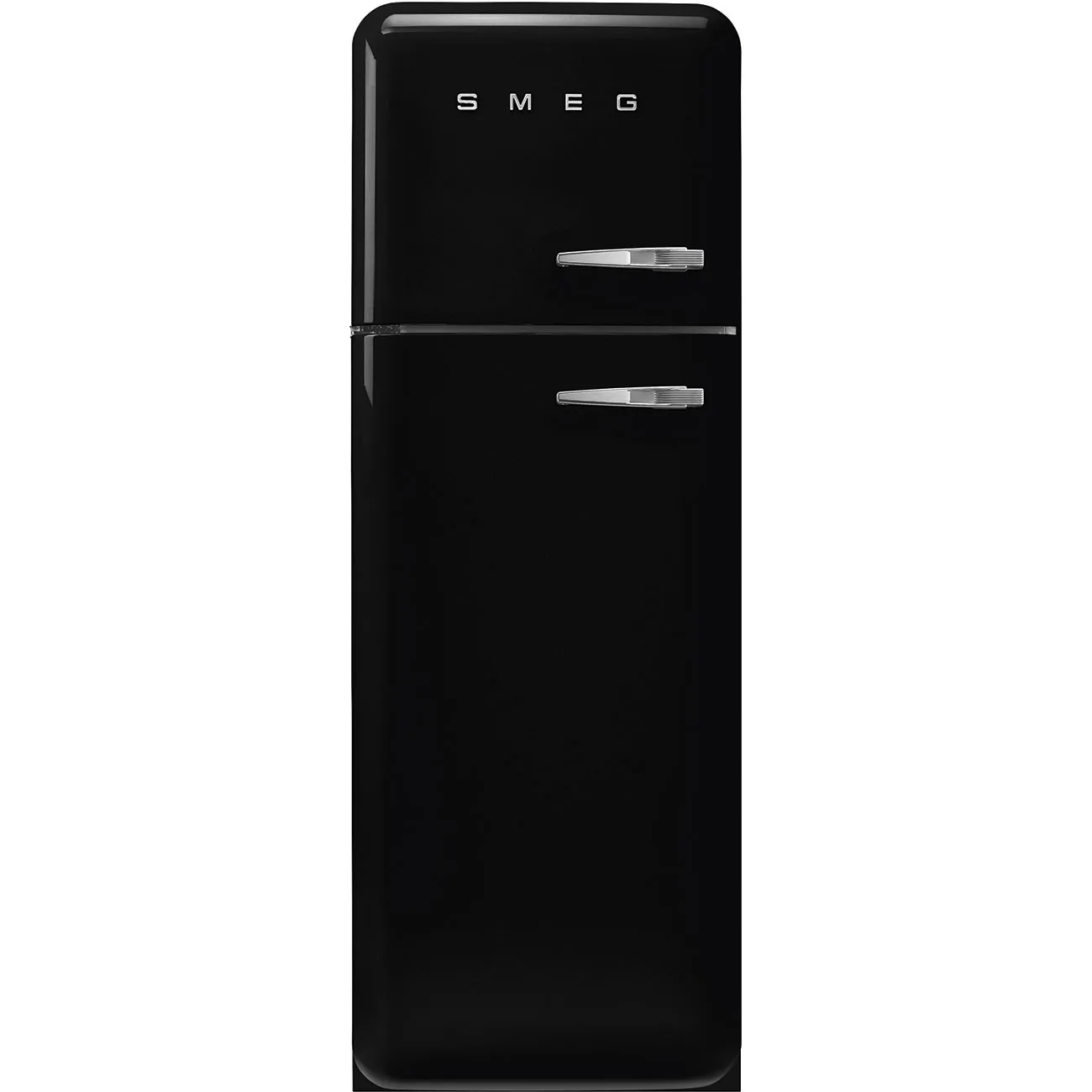 Smeg FAB30LBL5 Retro Dondurucu Üstte 2 Kapılı Buzdolabı Siyah Sol Menteşe