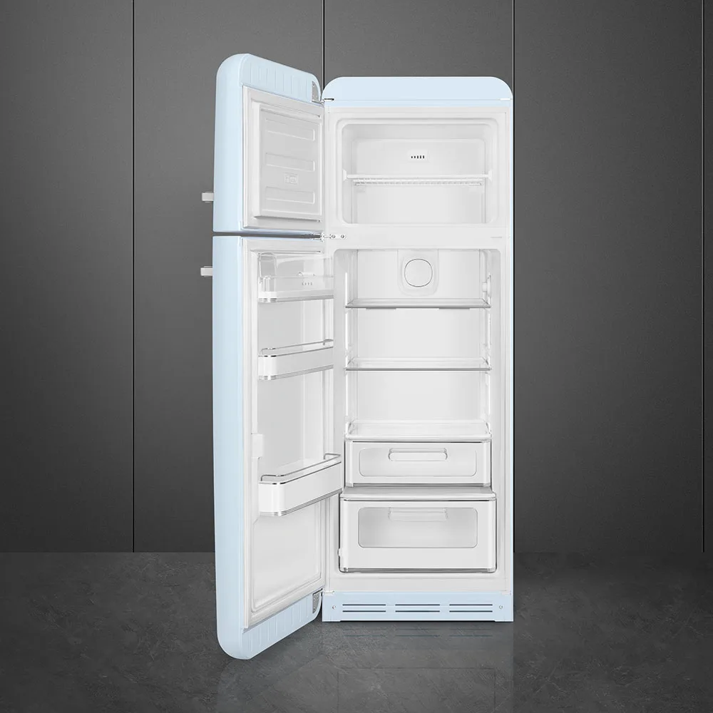 Smeg FAB30LPB5 Retro Dondurucu Üstte 2 Kapılı Buzdolabı Pastel Mavi Sol Menteşe - Görsel 2