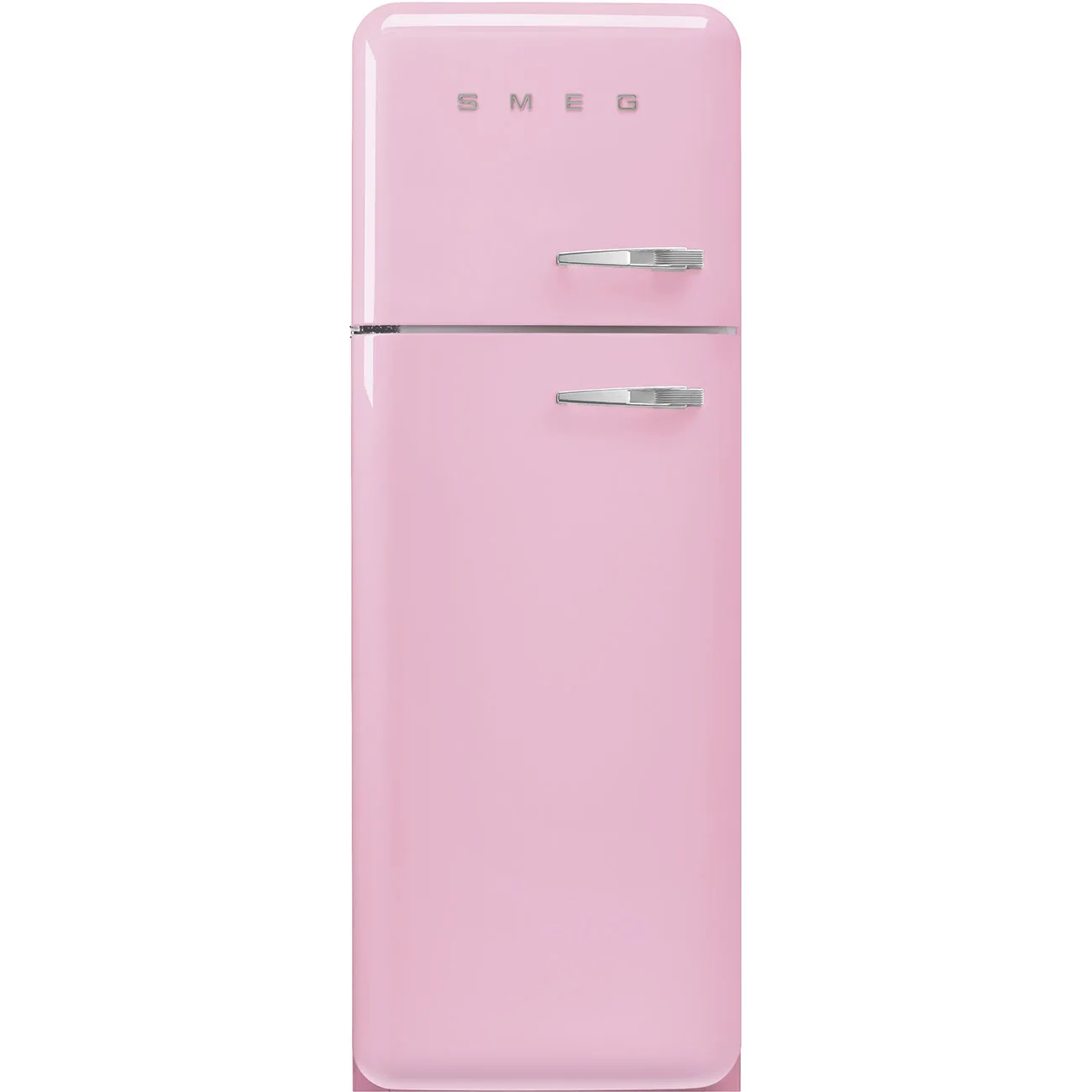 Smeg FAB30LPK5 Retro Dondurucu Üstte 2 Kapılı Buzdolabı Pembe Sol Menteşe
