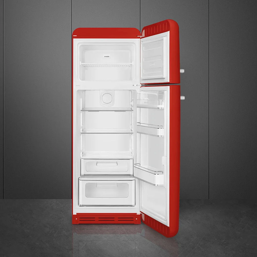 Smeg FAB30RRD5 Retro Dondurucu Üstte 2 Kapılı Buzdolabı Kırmızı Sağ Menteşe - Görsel 2