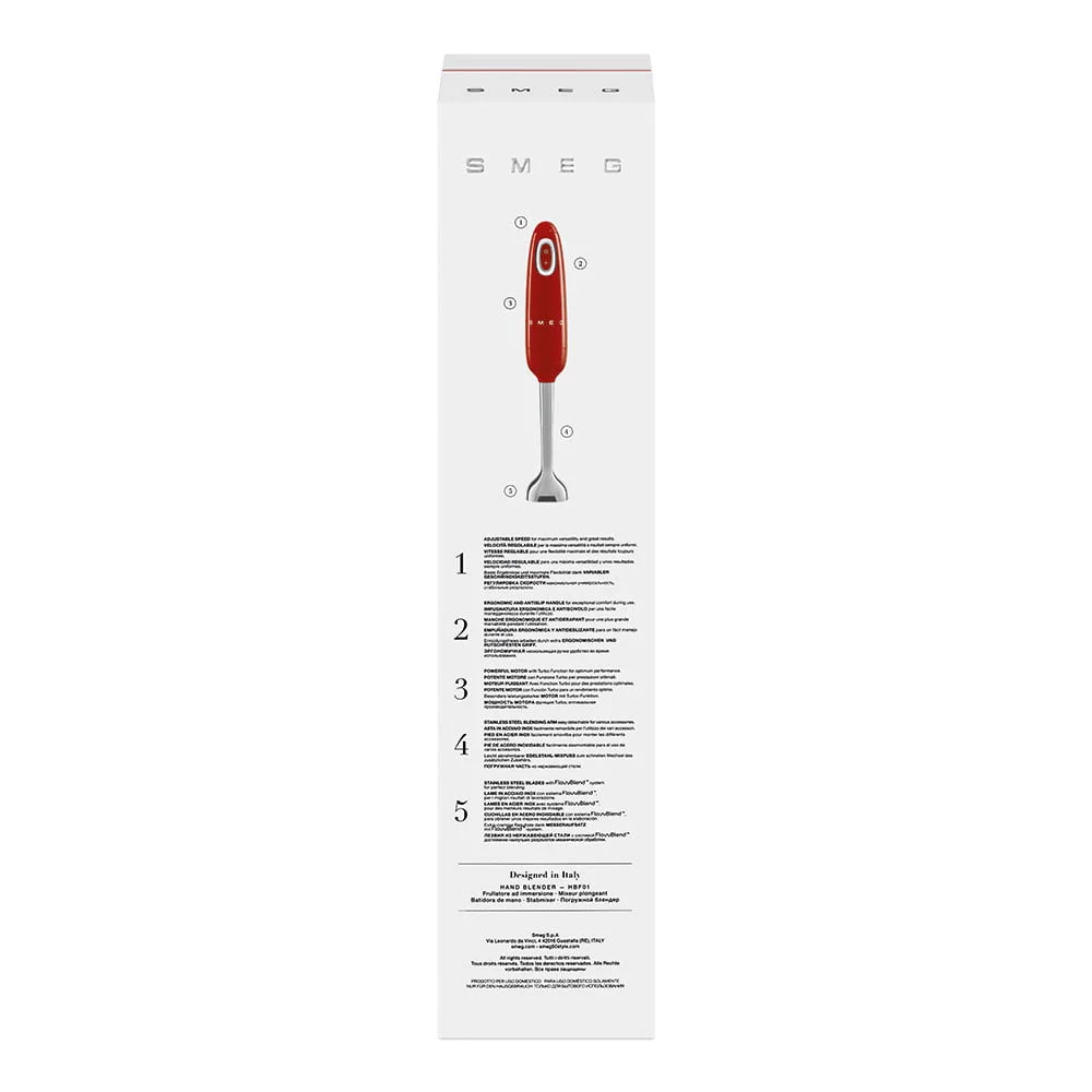 Smeg HBF11RDEU El Blender Kırmızı - Görsel 2