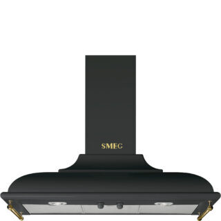 Smeg KC19AOE Cortina Duvar Davlumbaz 90 cm. Antrasit Rustik