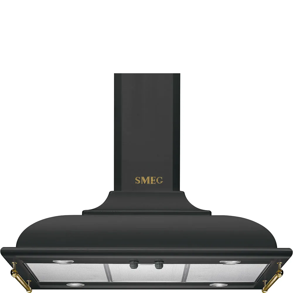 Smeg KCI19AOE Cortina Ada Davlumbaz 90 cm. Antrasit Rustik