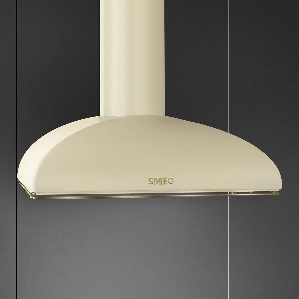 Smeg KS89POE Colonial Duvar Davlumbaz 90 cm. Krem Rustik - Görsel 2