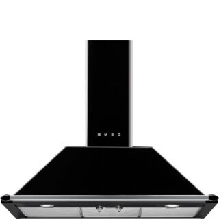 Smeg KT90BLE Victoria Duvar Davlumbaz 90 cm. Siyah