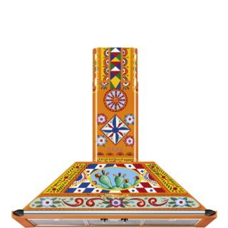 Smeg KT90DGC Dolce&Gabbana | Divina Cucina Sicilian Cart Duvar Davlumbaz 90 cm.